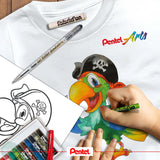 Pentel FABRIC FUN Pastel Dye Sticks 15 assorted colours & T- Shirt Set