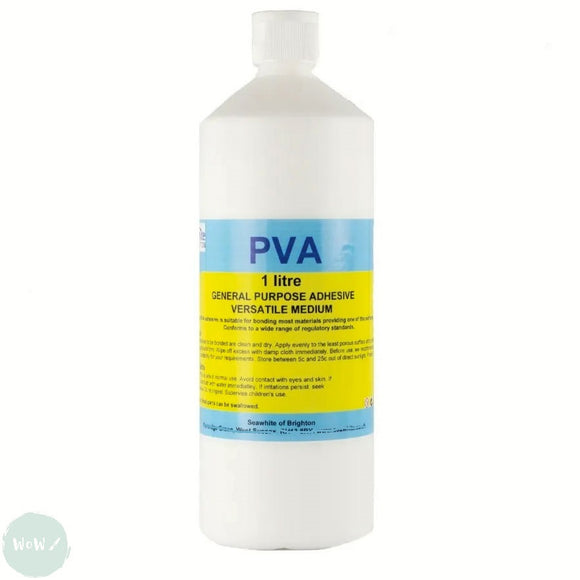 Glue - PVA General Purpose Medium & Adhesive - SEAWHITE - 1 Litre