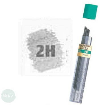 MECHANICAL PENCIL - 0.7mm - REPLACEMENT LEADS - Pentel - Super Hi-Polymer Refill Leads (Tube of 12) - 2H