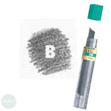 MECHANICAL PENCIL - 0.7mm - REPLACEMENT LEADS - Pentel - Super Hi-Polymer Refill Leads (Tube of 12) - B