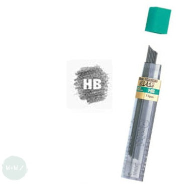 MECHANICAL PENCIL - 0.7mm - REPLACEMENT LEADS - Pentel - Super Hi-Polymer Refill Leads (Tube of 12) - HB