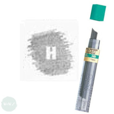 MECHANICAL PENCIL - 0.7mm - REPLACEMENT LEADS - Pentel - Super Hi-Polymer Refill Leads (Tube of 12) - H