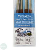 TRAVEL BRUSHES - SET - Raphael PINCEAUX DE VOYAGE - Precision Mini Travel Brush Set - Round 1 & 2, Flat 2, Filbert 2