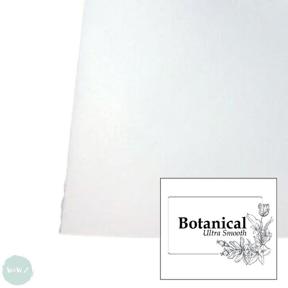 WATERCOLOUR PAPER - Single Sheet - BOTANICAL - Ultra Smooth - High White - 300gsm (140lb) - 70 x 50cm