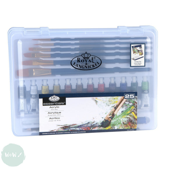 Acrylic Paint Set- ESSENTIALS - Clearview Large - 25 Piece