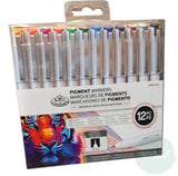 Fineliner Pigment Pen Set - ROYAL Graphic Microbrush - 12 Assorted pack