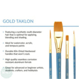 BRUSH SET - 25 x Assorted GOLDEN TAKLON FLAT -  GENERAL PURPOSE
