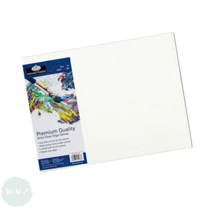 DEEP EDGE White Primed Stretched 100% Cotton Canvas – ESSENTIALS - 16 x 20”, 406 x 508 mm, SINGLE