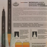 Coloured Pen Set - ROYAL Dual-Tip Artist Markers - Water-based, Brush & 0.4mm - 36 Assorted