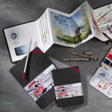 CONCERTINA PAPER - Hardback Sketchbook -  HAHNEMUHLE - ZIG-ZAG - 300gsm – 50 x 50 mm