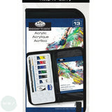 Acrylic Paint Set- ESSENTIALS - Keep & Carry Travel set - 13 Piece -  6 x 12ml Assorted tubes