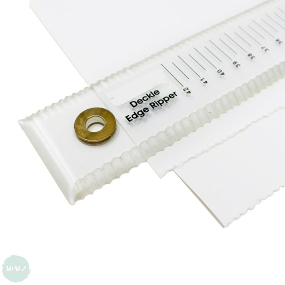 Rules/Rulers – MEASURING & CUTTING - Clear Acrylic DECKLE EDGE RIPPER - 50cm