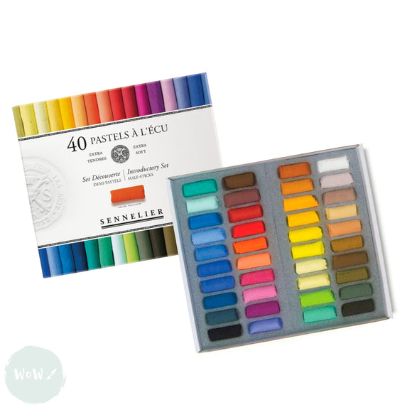 Soft Pastels Sets - SENNELIER L'ECU Extra Soft-  40 Assorted HALF LENGTH