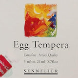 EGG TEMPERA - Set - SENNELIER - 21ml Tubes - STARTER SET - 5 assorted
