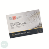 Watercolour Paper - BLOCK - Saunders WATERFORD - 140lb / 300gsm - HOT PRESSED (Smooth) Surface -  12 x 9"