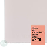 WATERCOLOUR PAPER - Sheet -  Saunders WATERFORD - WHITE - Single  – 190 gsm (90lb) - 22 x 30" - HOT PRESSED (HP, SMOOTH)