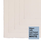 WATERCOLOUR PAPER - Sheet -  Saunders WATERFORD - WHITE - Five  – 300 gsm (140lb) - 22 x 30" - NOT (Cold Pressed)