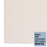 WATERCOLOUR PAPER - Saunders WATERFORD - WHITE – single sheet - 640 gsm (300lb) 22 x 30" -NOT (Cold Pressed)