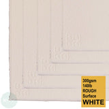 WATERCOLOUR PAPER - Sheet -  Saunders WATERFORD - WHITE -  Five  -  300 gsm (140lb) - 22 x 30" - ROUGH