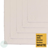 WATERCOLOUR PAPER - Sheet -  Saunders WATERFORD - WHITE -  Five  -  640 gsm (300lb) - 22 x 30" -  ROUGH