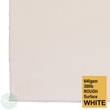 WATERCOLOUR PAPER - Saunders WATERFORD - WHITE -  single sheet - 640 gsm (300lb) - 22 x 30" -  ROUGH
