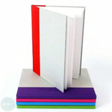 HARDBACK SKETCHBOOK - Square Bound - White Paper - 140gsm - SLIM - PORTRAIT - Coloured spine - 6 x A5