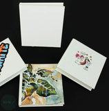 HARDBACK SKETCHBOOK - Square Bound - White Paper -  WHITE COVER - A4 - 46 sheets - 140gsm all media paper