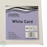 COLOURED CARD - SEAWHITE - 300gsm - A4 - WHITE - 10 Sheets