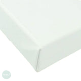 DEEP EDGE White Primed Stretched 100% Cotton Canvas 350gsm  -  SINGLES - 100 x 100 cm (approx. 40 x 40") - STUDENT