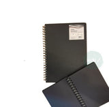 Hard Back Sketchbook SPIRAL Bound - BLACK PAPER - 140gsm - 50 sheets -  A5 Portrait
