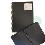 Hard Back Sketchbook SPIRAL Bound - BLACK PAPER - 140gsm - 50 sheets- A3 Portrait