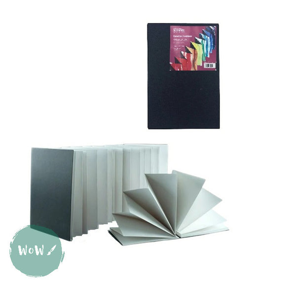 CONCERTINA PAPER - Hardback Sketchbook -  SEAWHITE 140gsm – WHITE PAPER - A5