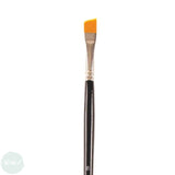 GOLDEN SYNTHETIC BRUSH - Long Handle - ANGLE FLAT – SIZE 8