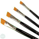 GOLDEN SYNTHETIC BRUSH - Long Handle - ANGLE FLAT – SIZE 14
