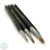 BRUSH SET - Artists Pure Kolinsky Red Sable - BS5 - Sizes 2, 4 & 6 Round