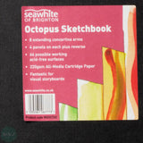 CONCERTINA PAPER - Hardback Sketchbook - SEAWHITE OCTOPUS All-Media 220gsm – A5