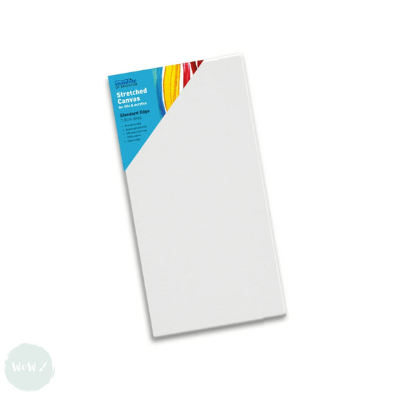Artists Stretched Canvas - STANDARD Depth - WHITE PRIMED Cotton - SINGLE  - 350 gsm - 30 x 60 cm (approx. 12 x 24