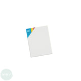 Artists Stretched Canvas - STANDARD Depth - WHITE PRIMED Cotton - SINGLE - 350 gsm  - A6 (105 x 148 mm, 4.1 x 5.8”)