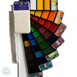 WATERCOLOUR PAINT SET - SEAWHITE - Watercolour Pan Fan - 42 colours & 2 Waterbrush pens