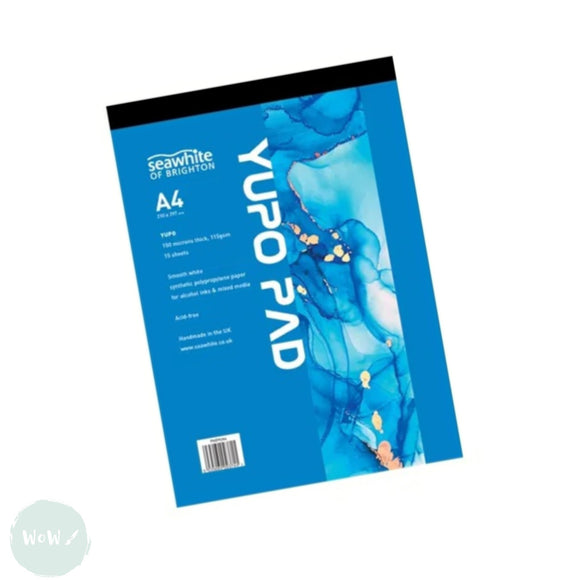 YUPO Synthetic Paper - WHITE - Seawhite - 115gsm - A4 Pad (15 sheets)