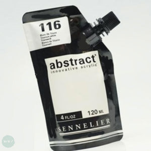 Sennelier ABSTRACT Acrylic Satin 120ml pouch - 116 - TITANIUM WHITE