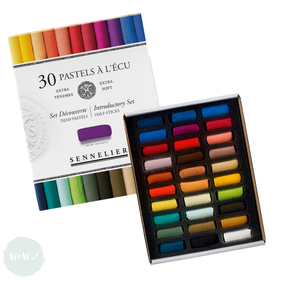 Soft Pastels Sets - SENNELIER L'ECU Extra Soft-  30 ASSORTED HALF LENGTH