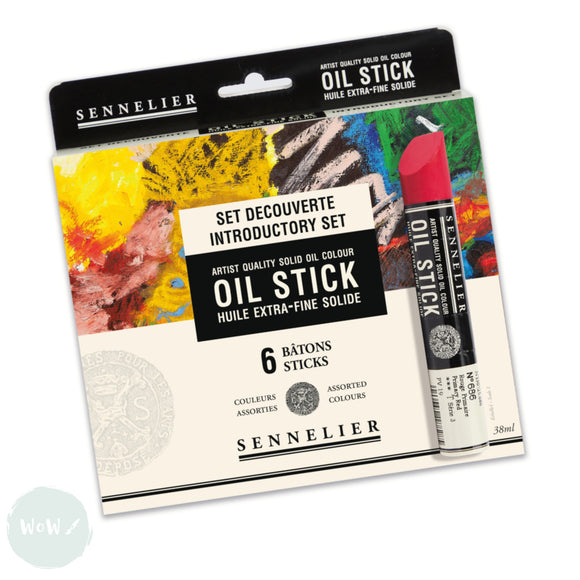 OIL PAINT - OIL STICK - Sennelier -  38ml  SET OF 6 ASSORTED