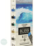 OIL PAINT - OIL STICK - Sennelier -  12ml  SET OF 6 ASSORTED - Seascape