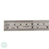 Rules/Rulers – MEASURING & CUTTING - Stainless Steel - metric & imperial – 150mm / 6”