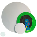 Circular WHITE PRIMED Canvas Board - 40 cm (approx. 16") Dia.