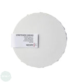 Artists Stretched Canvas - STANDARD Depth - WHITE PRIMED Cotton - SINGLE  - ROUND - 400mm Diameter