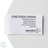Artists Stretched Canvas - STANDARD Depth - WHITE PRIMED Cotton - SINGLE  - ROUND - 200mm Diameter
