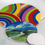 Artists Stretched Canvas - STANDARD Depth - WHITE PRIMED Cotton - SINGLE  - ROUND - 200mm Diameter