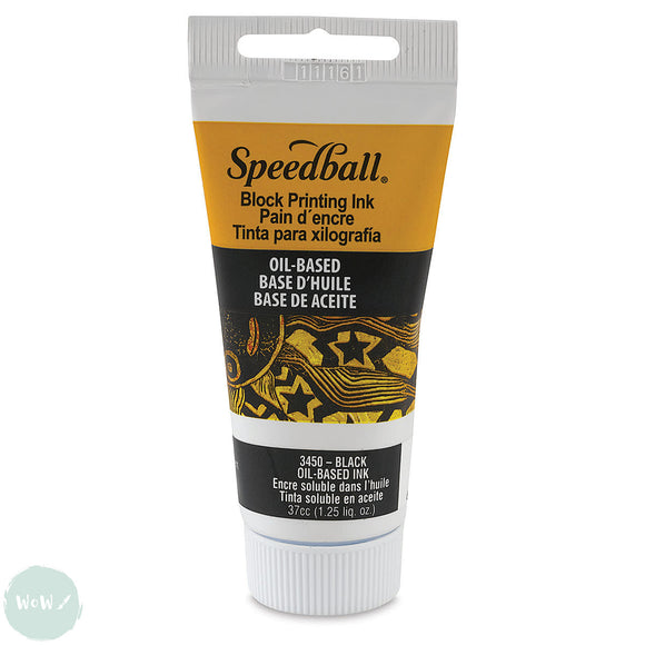 BLOCK PRINTING COLOUR - Oil Based - SPEEDBALL - 37ml - BLACK